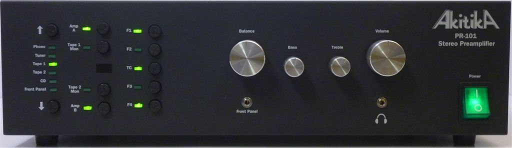 PR-101 Stereo Preamplifier front view